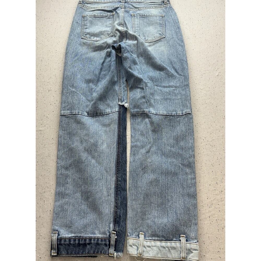 REVICE Denim Matchmaker Patchwork Jeans Womens Size 28 High Rise Straight Leg - Picture 3 of 3